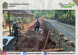 Antisipasi Musim Hujan, TPK dan Warga Kalurahan Ngunut  Kejar Target Pembangunan Talud 